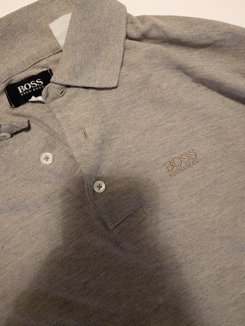 BOSS Hugo Boss Men's Grey Polo Shirt